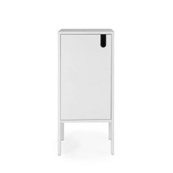 Table de chevet 1 porte style minimaliste Blanc