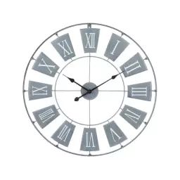 Horloge D.76 cm MET Gris