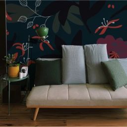 Papier peint panoramique motifs fleuris – 250×340