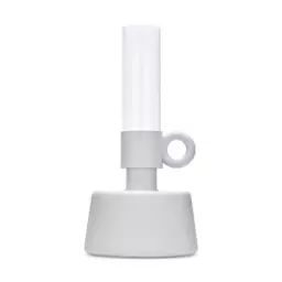 Lampe à huile d’extérieur Flamtastique en Métal, Polyéthylène recyclé – Couleur Blanc – 83.78 x 83.78 x 115 cm