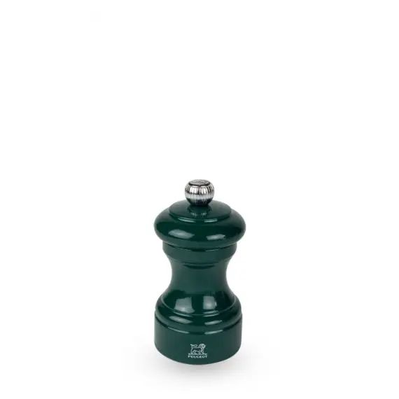 Moulin à poivre manuel en bois laqué vert forêt 10 cm