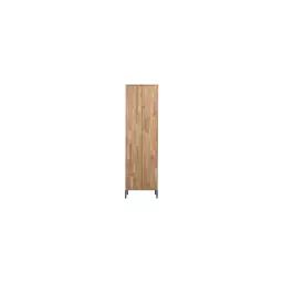 Colonne de rangement en bois 2 portes 1 tiroir H210cm bois clair