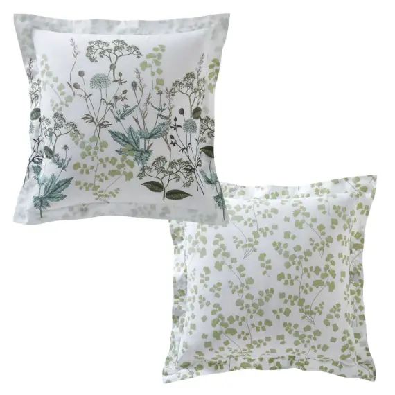 Taie d&rsquo;oreiller 50×70 verte en percale de coton