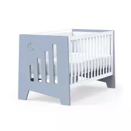 Lit bébé – bureau (2en1) 70×140 cm en bleu