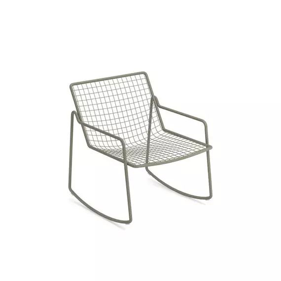 Rocking chair Rio R50 en Métal, Acier – Couleur Gris – 67 x 86 x 77 cm – Designer Anton Cristell