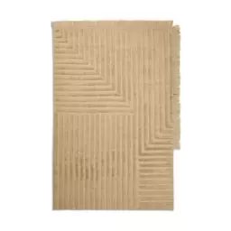 Tapis Crease en Tissu, Laine – Couleur Beige – 51.68 x 51.68 x 51.68 cm