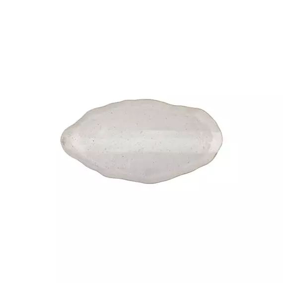 Assiette de présentation Vaisselle en Céramique, Grès – Couleur Gris – 32 x 17 x 5 cm