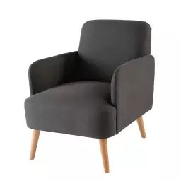 Fauteuil gris anthracite Honey