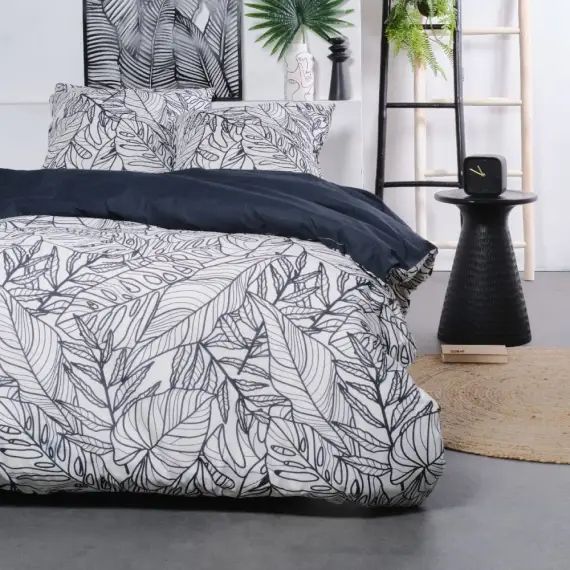 Parure de lit en Coton Blanc 240×220 cm