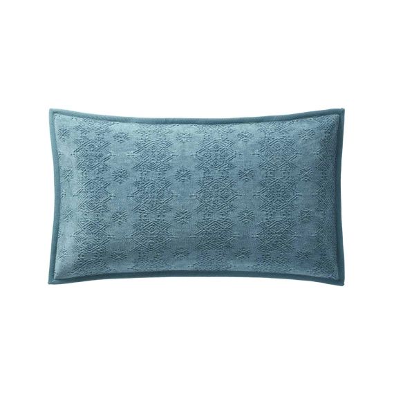 Housse de coussin Coton viscose Turquoise 33 x 57 cm