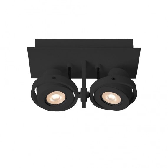 Plafonnier design LED double noir
