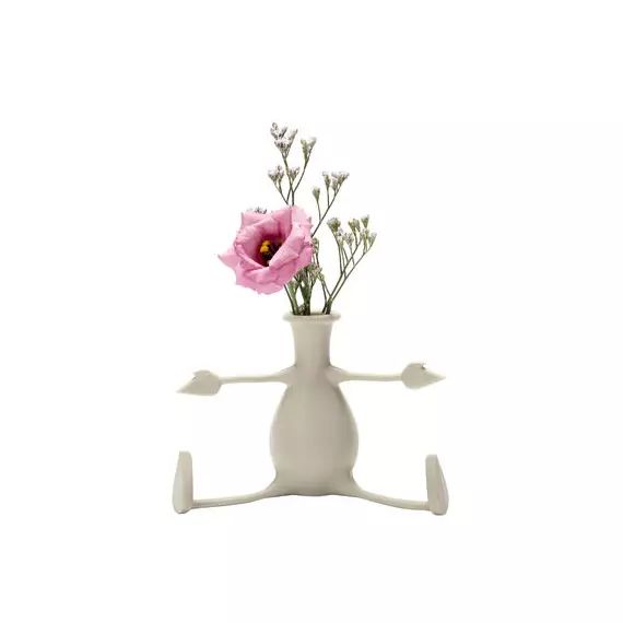 Vase Florino en Plastique, Silicone – Couleur Gris – 14.42 x 18 x 18 cm – Designer Peleg Design
