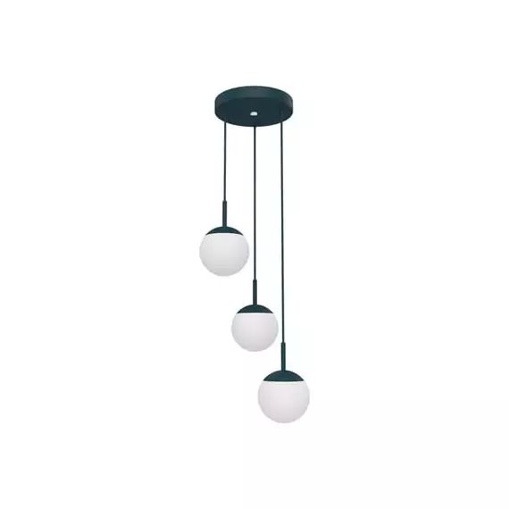 Lampe connectée Mooon en Verre, Aluminium – Couleur Bleu – 25 x 25 x 25 cm – Designer Tristan Lohner