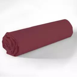Drap Housse coton rouge 90×190 cm