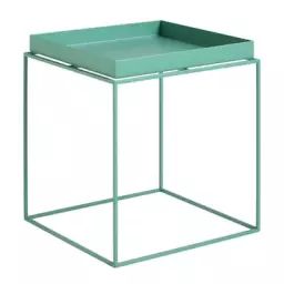 Table basse Tray en Métal, Acier laqué – Couleur Vert – 49.32 x 49.32 x 40 cm – Designer  Studio