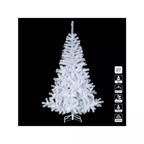 Sapin de Noël artificiel Luxe Blanc