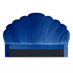 Tête de lit mermaid 160 cm velours bleu