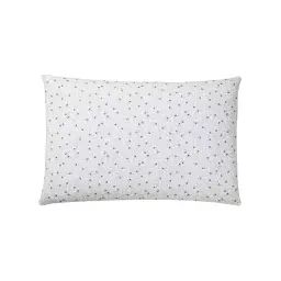 Taie d’oreiller en percale de coton bleu clair 50×70