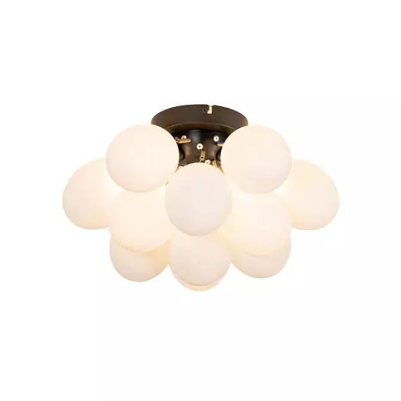 Plafonnier en verre blanc