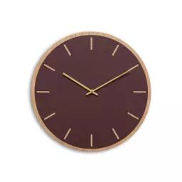 Horloge murale en linoléum rouge D38cm