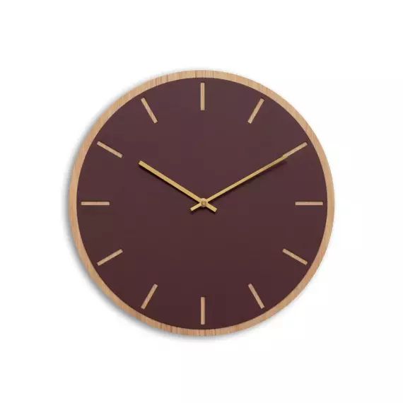 Horloge murale en linoléum rouge D38cm