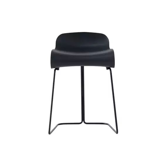 Tabouret BCN en Métal, Acier verni – Couleur Noir – 50 x 30 x 61 cm – Designer Harry & Camila