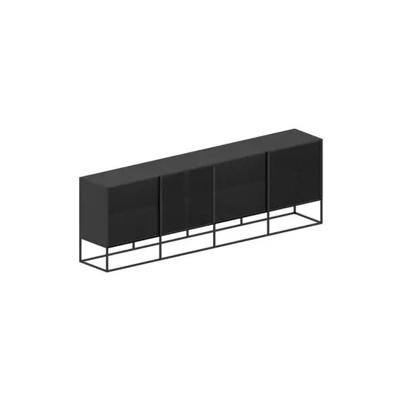 Buffet Isotta en Métal, Acier – Couleur Noir – 182 x 40 x 80 cm – Designer Maurizio Peregalli