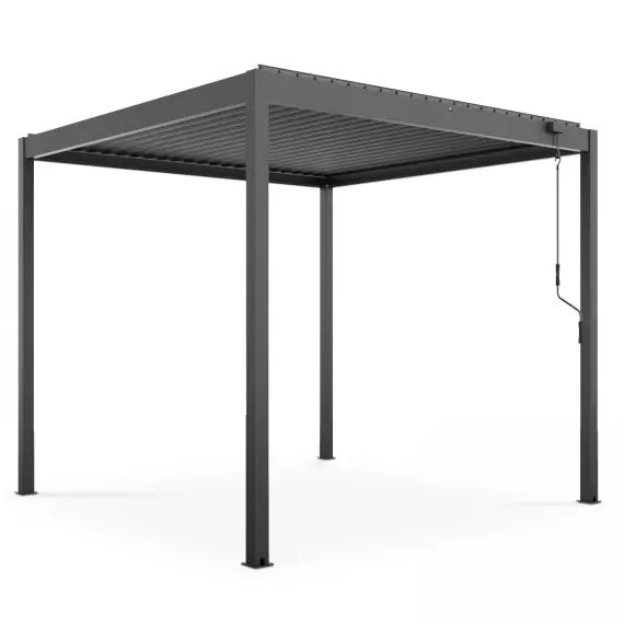 Tonnelle bioclimatique autoportée aluminium 3 x 3 x 2.5 m