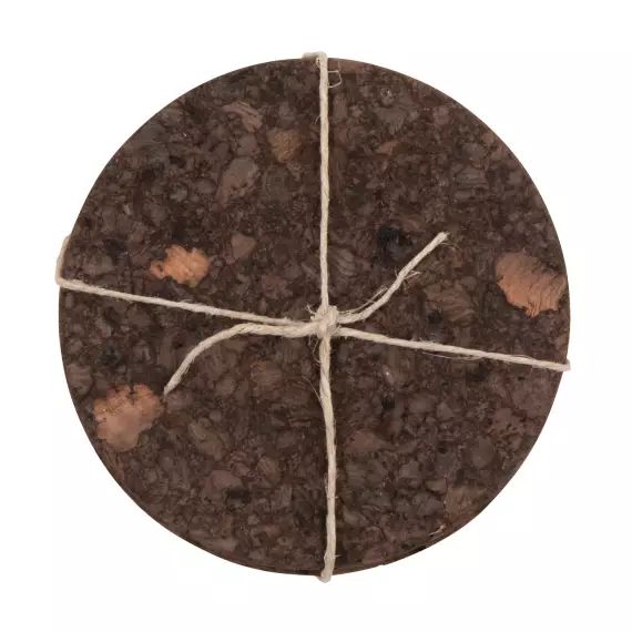 Dessous de verre en liège noir (x4)