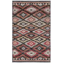 Tapis interieur / exterieur en rouille & multi, 122 x 183 cm