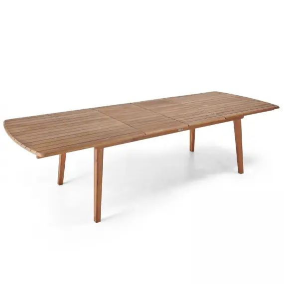Table de jardin extensible en bois d&rsquo;eucalyptus