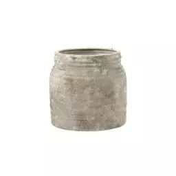 Cache-pot Pot de fleurs en Céramique, Grès – Couleur Beige – 23.5 x 23.5 x 22 cm