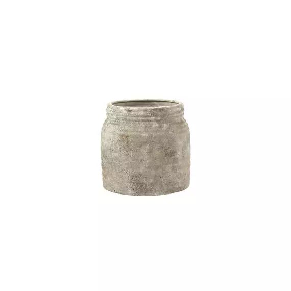 Cache-pot Pot de fleurs en Céramique, Grès – Couleur Beige – 23.5 x 23.5 x 22 cm