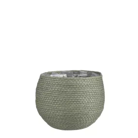 Panier à plantes en papier vert D22