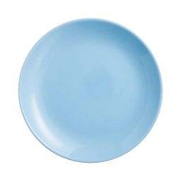 Assiette à dessert en opale bleu D19cm