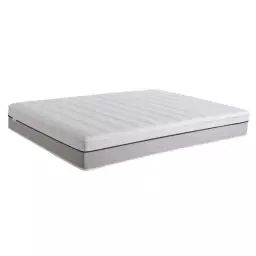 Matelas mousse viscoélastique BLEU CALIN 90x190cm – Confortable Premium – Ferme – Epaisseur 25cm blanc