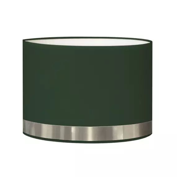 Abat-jour pour chevet rond vert jonc aluminium Ø 25 x H 20