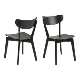 Chaise scandinave en bois (lot de 2)