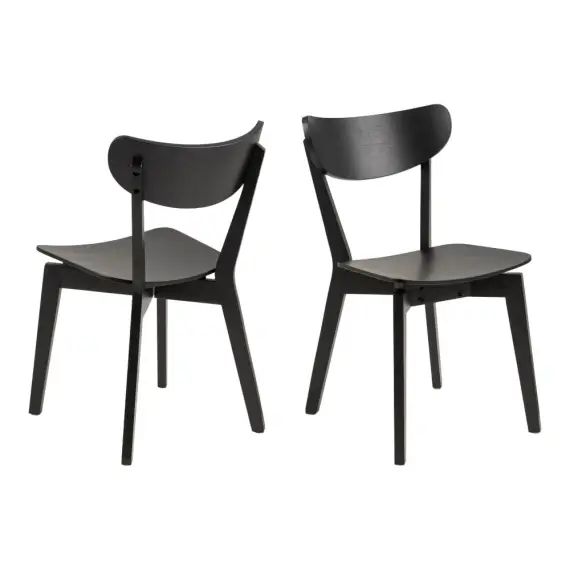 Chaise scandinave en bois (lot de 2)