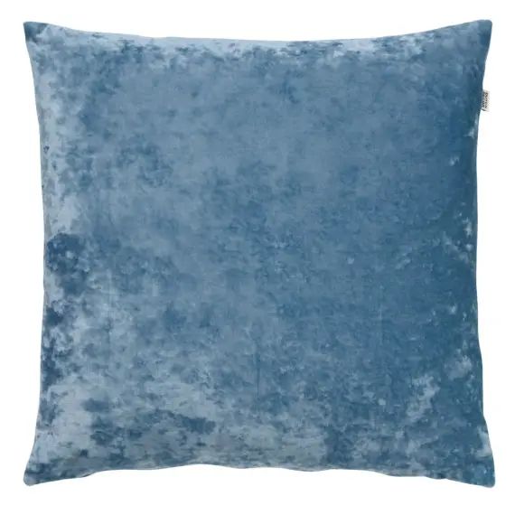 Housse de coussin bleu en velours-45×45 cm uni