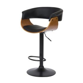 Chaise de bar réglable 65.5/81 cm en cuir synthétique noir