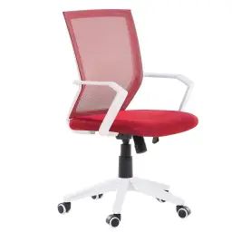 Chaise de bureau rouge réglable en hauteur