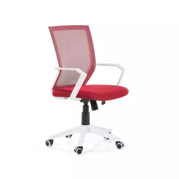 Chaise de bureau rouge réglable en hauteur