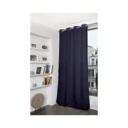 Rideau thermique occultant bleu 140×260