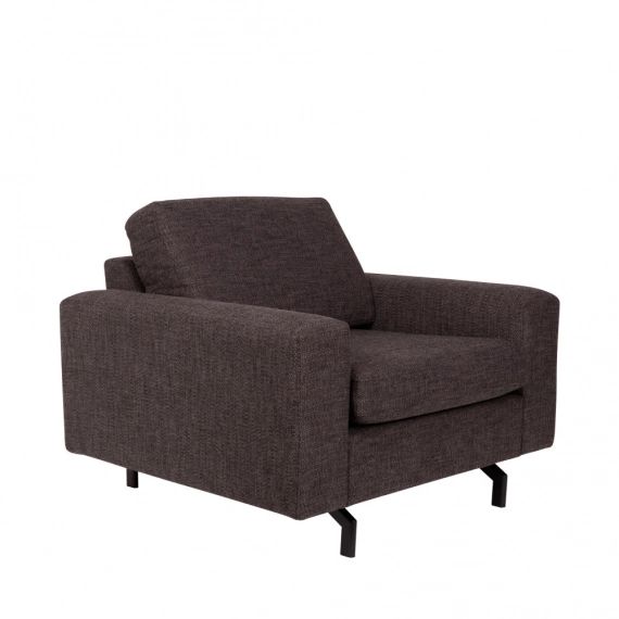 Fauteuil design en tissu gris anthracite