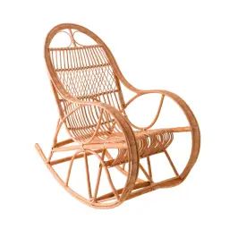 Rocking chair marron 115x60x113