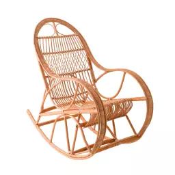 Rocking chair marron 115x60x113