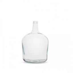 Vase en verre dame jeanne 4 litres transparent