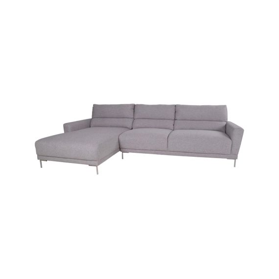 Canapé d’angle gauche en tissu gris