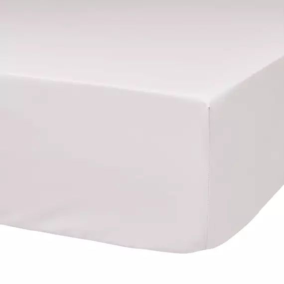 Drap housse en percale bio blanc 80 x 200 cm